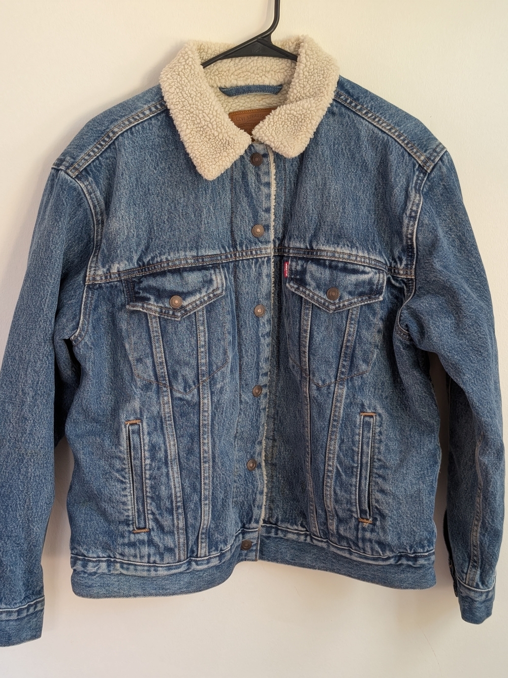 Levi's Men's Blue Sherpa-Lined Denim Jacket